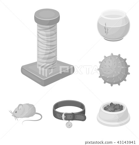 Pet shop monochrome icons in set collection for design.The goods for animals vector symbol stock web 43143941