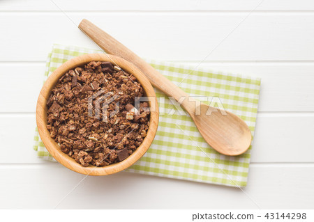 Healthy chocolate granola. Healthy chocolate granola. 43144298