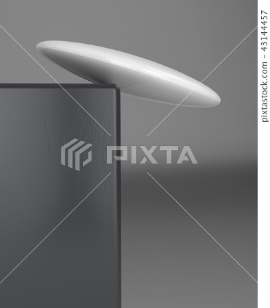 broken balance falling white stone 3d illustration broken balance falling white stone 3d illustration 43144457