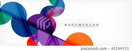 Modern geometrical abstract background - circles. Business or technology presentation design 43144553