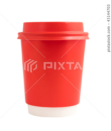 Red coffee cup isolated on a white background Red coffee cup isolated on a white background 43144703