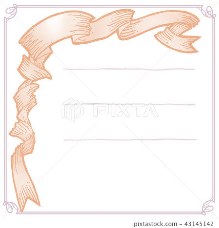 中世紀歐比緞帶設計經典古董別緻背景材料浪漫 43145142