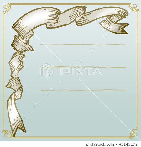 中世紀歐比緞帶設計經典古董別緻背景材料浪漫 43145172