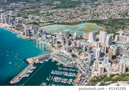 High angle view of the marina in Calpe, Alicante,  43145299
