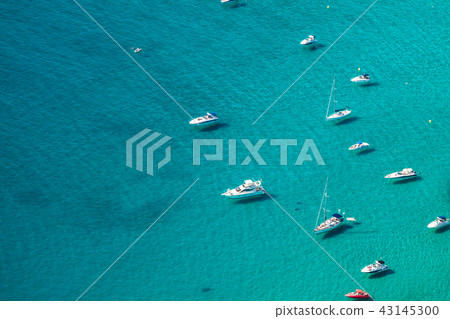High angle view of the marina in Calpe, Alicante,  43145300