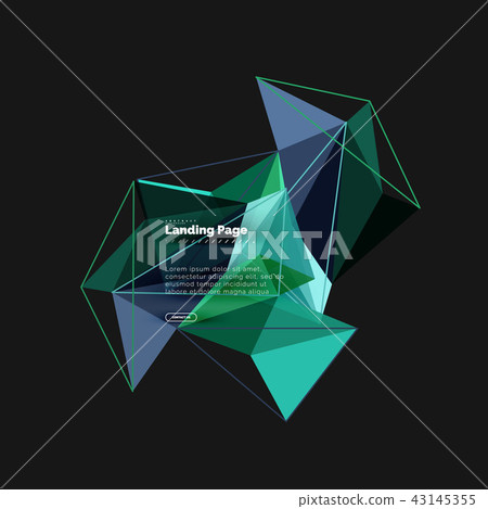 Polygonal geometric design, abstract shape made of triangles, trendy background Polygonal geometric design, abstract shape made of triangles, trendy background 43145355