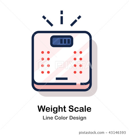 Weight scale Line Color - Stock Illustration [43146393] - PIXTA