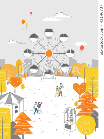Autumn drawing illustration 43146737
