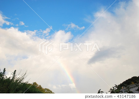 Cumulonimbus and rainbow Cumulonimbus and rainbow 43147186