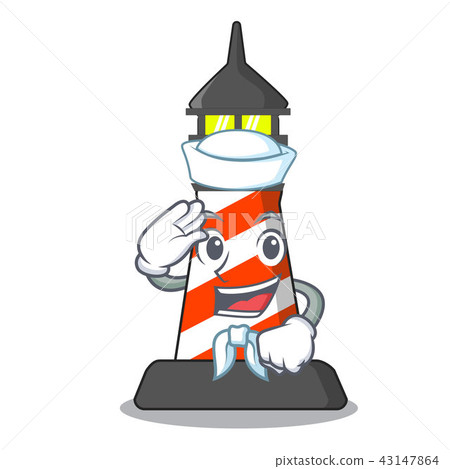 Sailor lighthouse character cartoon style 43147864