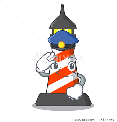 Police lighthouse character cartoon style Police lighthouse character cartoon style 43147865