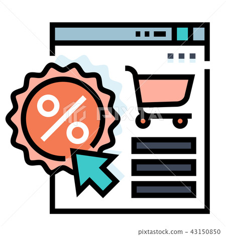 On sale LineColor illustration On sale LineColor illustration 43150850