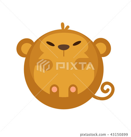 Monkey flat illustration 43150899