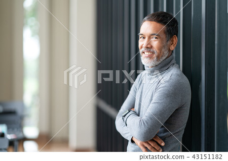 Portrait attractive mature asian man retired Portrait attractive mature asian man retired 43151182
