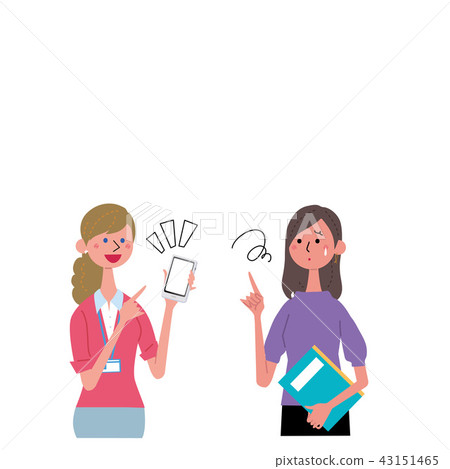 Global communication Illustrated women 43151465