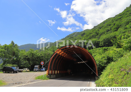 A tunnel near the memorial tower of Toibashi, Minakami Town, Gunma Prefecture A tunnel near the memorial tower of Toibashi, Minakami Town, Gunma Prefecture 43151809