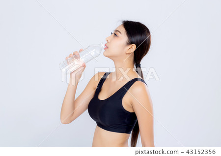 Beautiful portrait asian woman bottle of water Beautiful portrait asian woman bottle of water 43152356