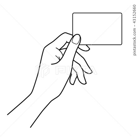 手卡單色插圖 43152660