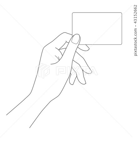 手卡單色插圖 手卡單色插圖 43152662