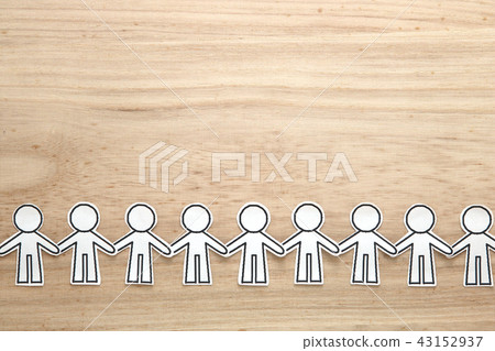 Teamwork silhouettes of people holding hands Teamwork silhouettes of people holding hands 43152937