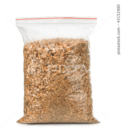 Plastic bag of wooden chips 43152980