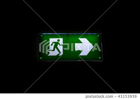 Fire exit in factory. Fire exit in factory. 43153939