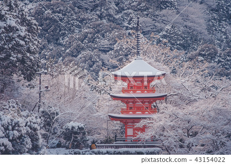 Red Pagoda at Kiyomizu-dera temple. Red Pagoda at Kiyomizu-dera temple. 43154022