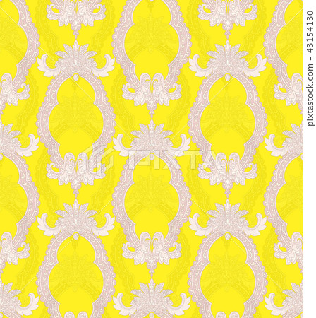 Stunning Baroque Paisley Seamless Pattern 43154130