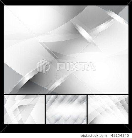 Set of gray and white geometric abstract 43154340