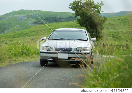 Car in the grassland Car in the grassland 43154855