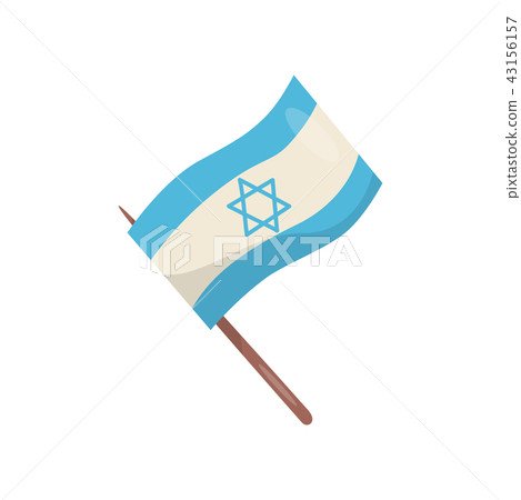 Flag of Israel vector Illustration on a white... - Stock Illustration ...