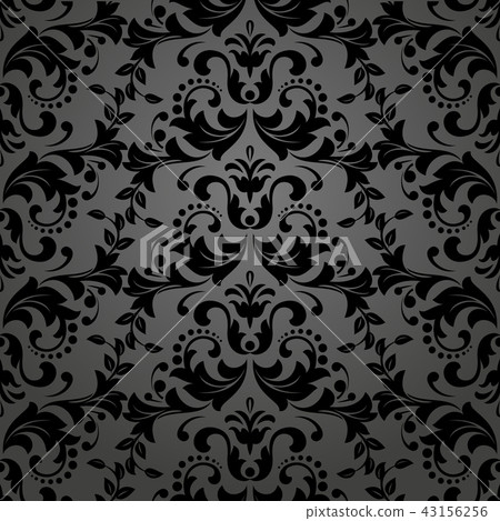 Floral pattern. Wallpaper baroque, damask. Floral pattern. Wallpaper baroque, damask. 43156256