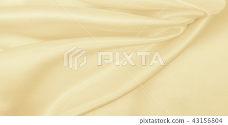 Smooth elegant golden silk or satin luxury cloth  43156804