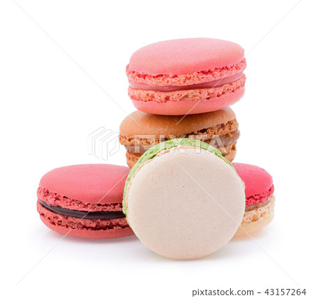 Sweet and colourful french macaroons or macaron 43157264