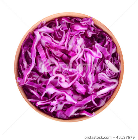 Top view of Purple cabbage isolated on white Top view of Purple cabbage isolated on white 43157679