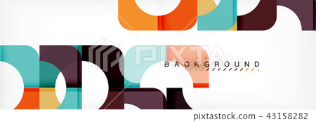 Colorful squares composition abstract banner. Illustration for business brochure or flyer Colorful squares composition abstract banner. Illustration for business brochure or flyer 43158282