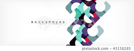 Geometric squares abstract banner. Vector illustration for business brochure or flyer, presentation Geometric squares abstract banner. Vector illustration for business brochure or flyer, presentation 43158285