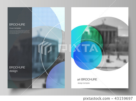 The vector layout of A4 format modern cover mockups design templates for brochure, magazine, flyer The vector layout of A4 format modern cover mockups design templates for brochure, magazine, flyer 43159697