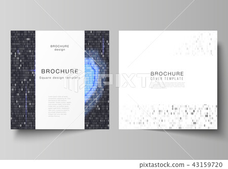 The minimal vector layout of two square format covers design templates for brochure, flyer, magazine The minimal vector layout of two square format covers design templates for brochure, flyer, magazine 43159720