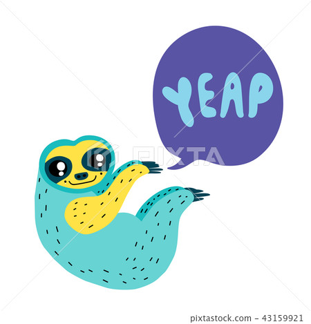 Cute little cartoon sloth Cute little cartoon sloth 43159921