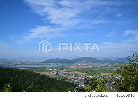 從近江八幡八幡山的西湖鎮 從近江八幡八幡山的西湖鎮 43160816