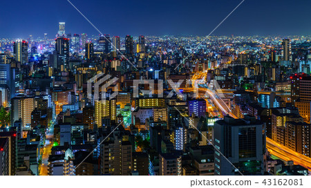 大阪市夜視圖 大阪市夜視圖 43162081