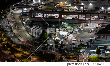 Osaka city central wholesale market at night 43162086