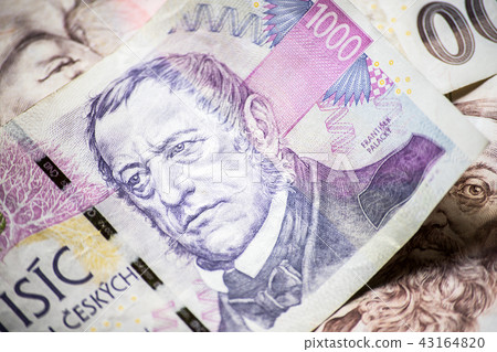 czech money close up 43164820