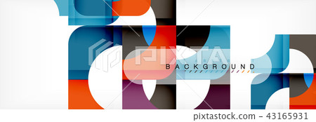 Color square shapes, geometric modern abstract background 43165931
