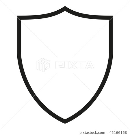 Black and white shield silhouette 43166168