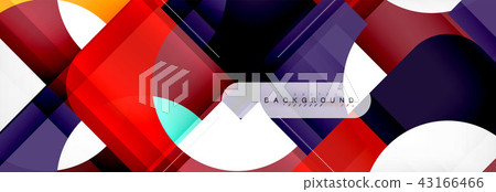 Colorful squares composition abstract banner. Illustration for business brochure or flyer 43166466