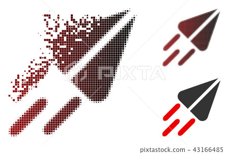 Destructed Pixelated Halftone Ton Currency Flight Icon Destructed Pixelated Halftone Ton Currency Flight Icon 43166485