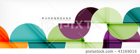 Semi circle abstract background, modern geometric pattern design. Business or technology 43169018