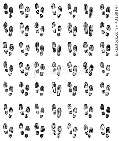 Black prints of shoes 43169147
